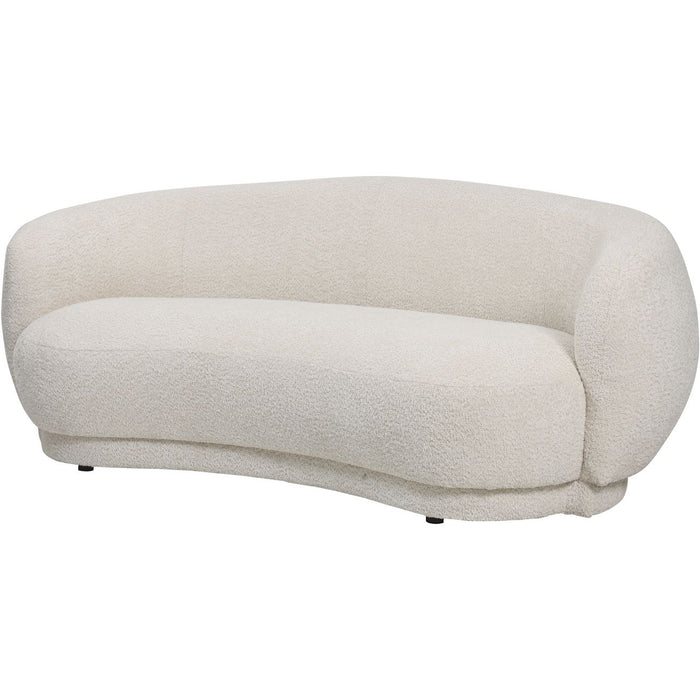 Marlborough Taupe Contemporary Curved Bouclé Sofa