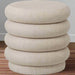 Marlborough Contemporary Beige Stacked Cushion Stool