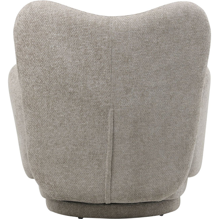 Evelyn Contemporary Mink Swivel Chair