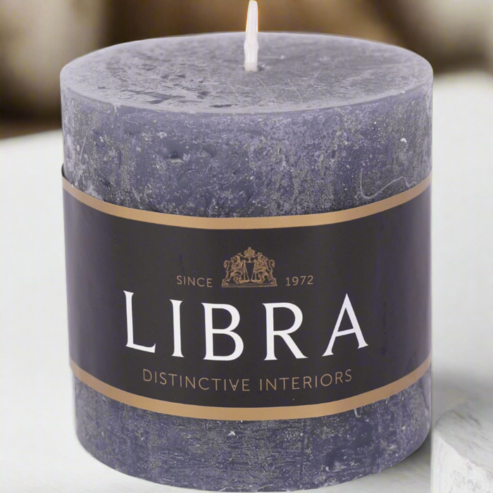 Rustica Pillar Slate Grey Candle - 7x7cm