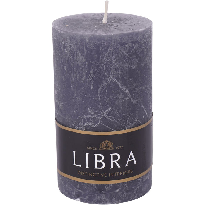 Rustica Pillar Slate Grey Candle - 7x12cm