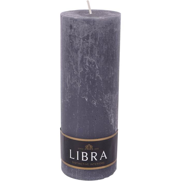 Rustica Pillar Slate Grey Candle - 7x19cm