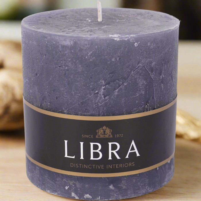 Rustica Pillar Slate Grey Candle