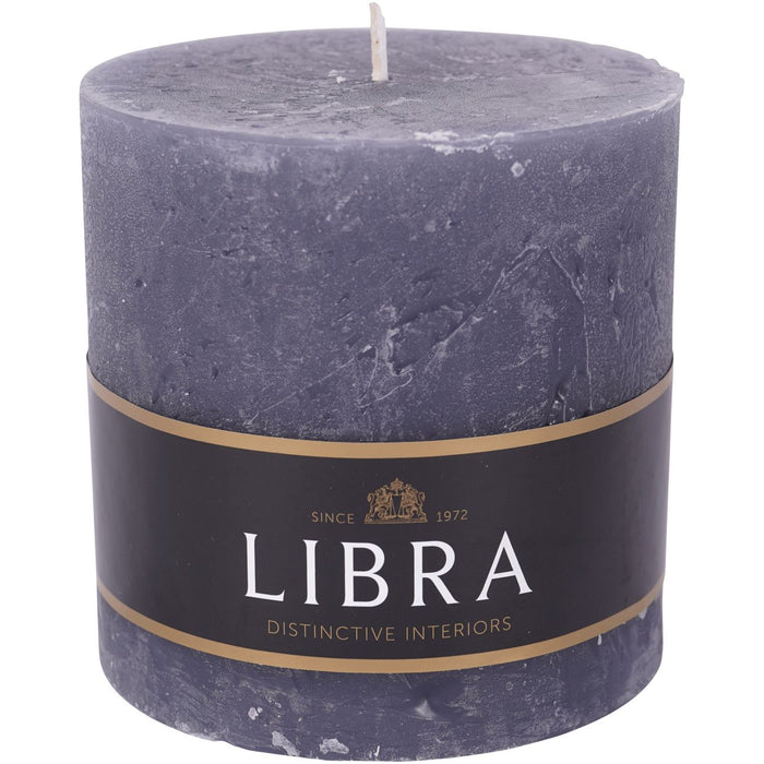 Rustica Pillar Slate Grey Candle - 10x10cm