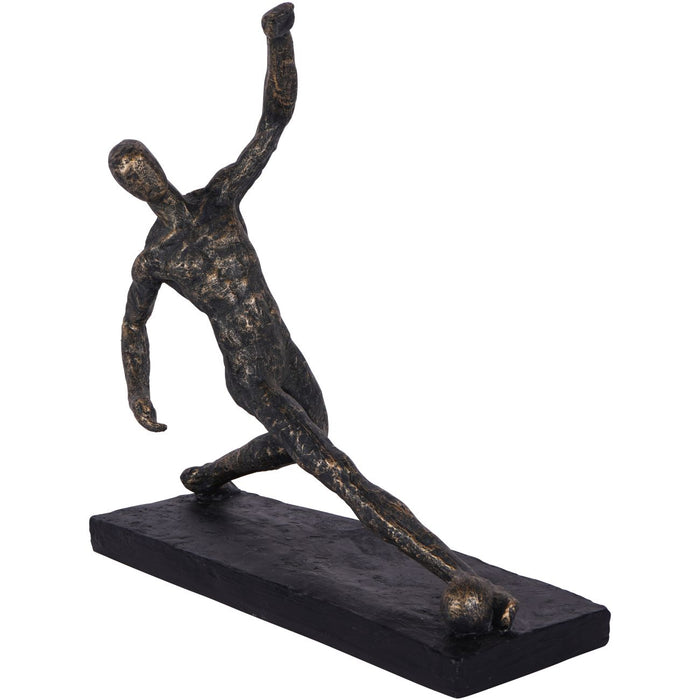 Bronze Football Player Sculpture