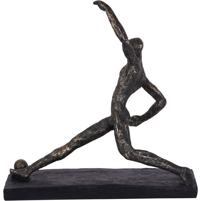 Bronze Football Player Sculpture