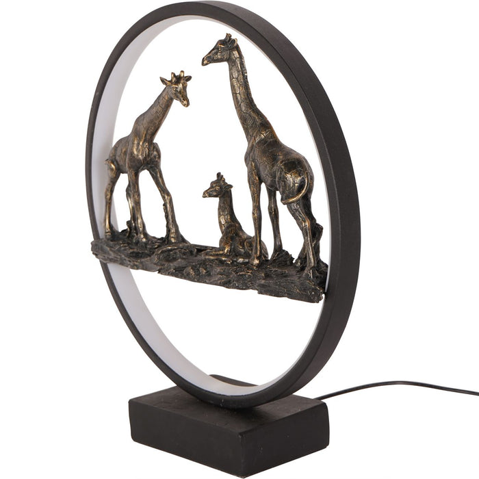 Giraffe Family Table Lamp Sculpture