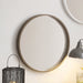 Natural Wood Veneer Slim Frame Round Wall Mirror – Neutral Scandi Design