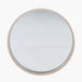 Natural Wood Veneer Slim Frame Round Wall Mirror – Neutral Scandi Design