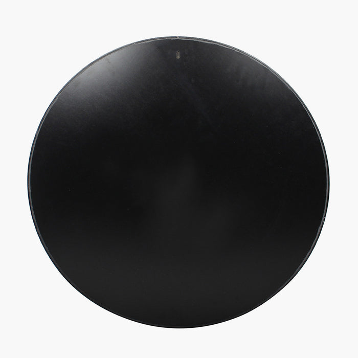 Black Wood Veneer Round Wall Mirror with Copper Glass – Sleek & Sophisticated