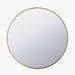 Brushed Gold Metal Slim Frame Round Wall Mirror – Large Contemporary Feature