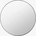 Brushed Silver Metal Slim Frame Round Wall Mirror – Medium Contemporary Accent