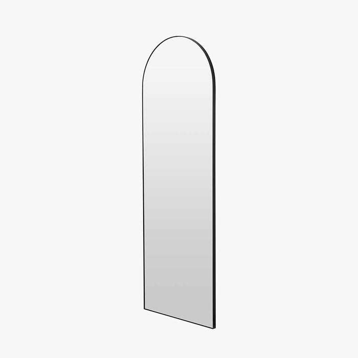 Black Metal Slim Frame Arch Floor Mirror – Minimalist Design