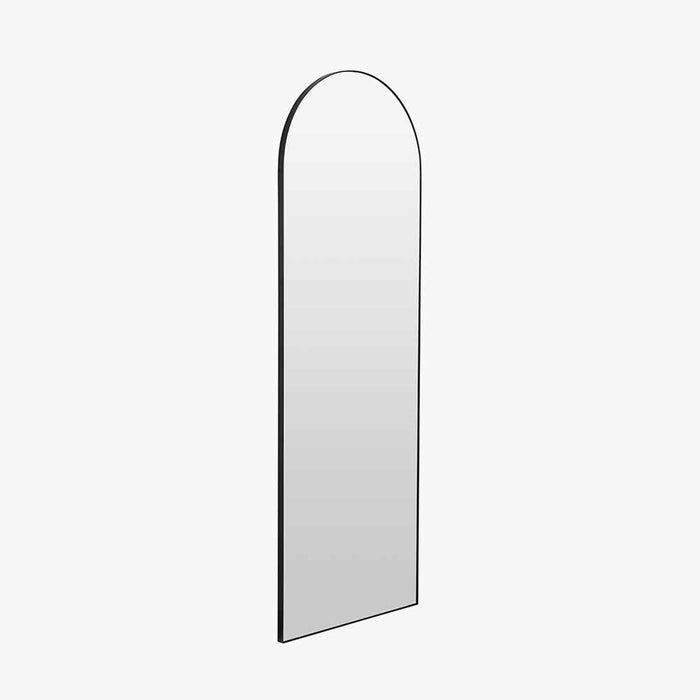 Black Metal Slim Frame Arch Floor Mirror – Minimalist Design