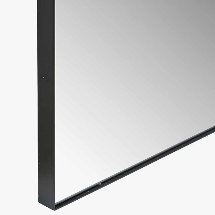 Black Metal Slim Frame Arch Floor Mirror – Minimalist Design