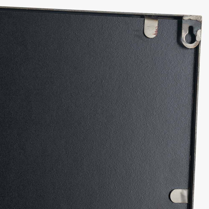 Elegant Antique Bronze Metal Square Wall Mirror with Inner Frame Detail