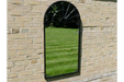  Indoor / Outdoor Black Arched Metal Garden Mirror - 115 x 60 cm - Decor Interiors