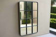 Rectangle Wall Mirror, Metal Frame, Black, 125 x 75 cm