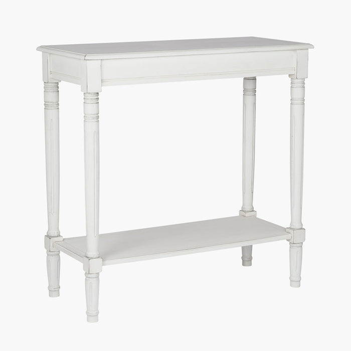 Heritage Console Table, White Pine Wood, Lower Shelf, Due Back In 20/06/2024