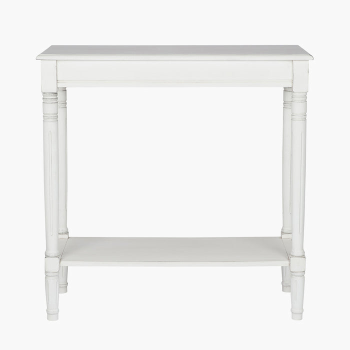 Heritage Console Table, White Pine Wood, Lower Shelf, Due Back In 20/06/2024