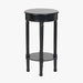 Heritage Side Table, Black Accent Pine Wood, Round Top