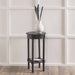 Heritage Side Table, Black Accent Pine Wood, Round Top