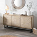 Marca Sideboard, Black Metal Legs, Acacia Wood, Sand Wash, 3 Door