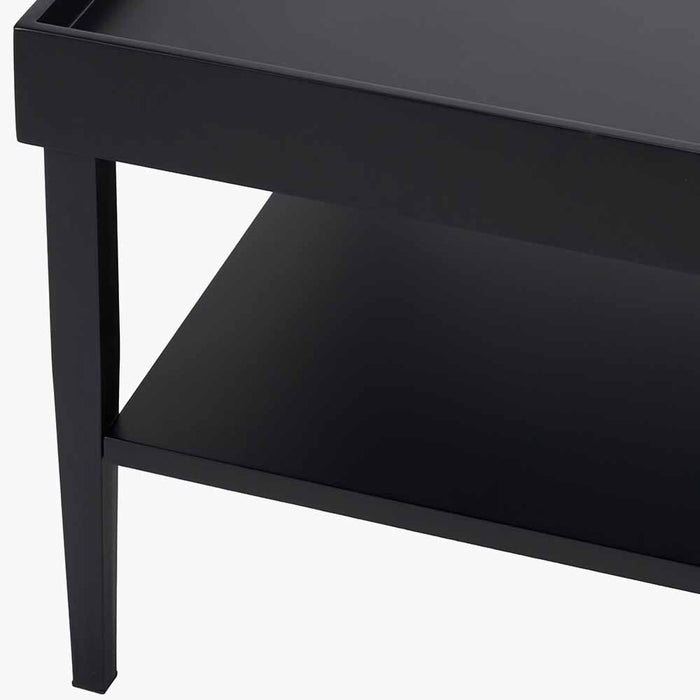 Marnie Square Coffee Table, Black Wood Veneer