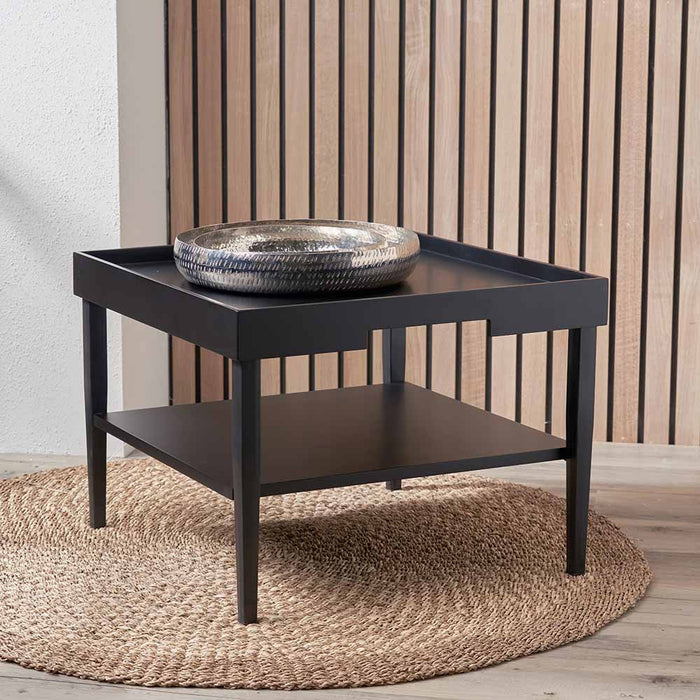 Marnie Square Coffee Table, Black Wood Veneer 