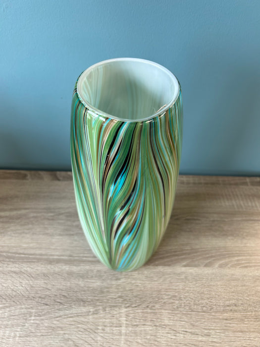 Kira Vase, Green, Glass, Tall