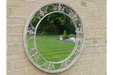 Indoor / Outdoor Round Ornate Garden Mirror - 70 x 70 cm - Decor Interiors