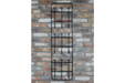 Wine Rack, 9 Bottle Wine Storage, Black Metal,  Wall Hanging