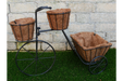 Outdoor Garden Planters, Black Metal, Bike 