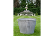 Outdoor Garden Planters, Grey, Round, Planter