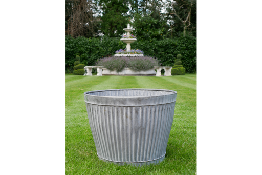 Outdoor Garden Planters, Grey, Round, Planter