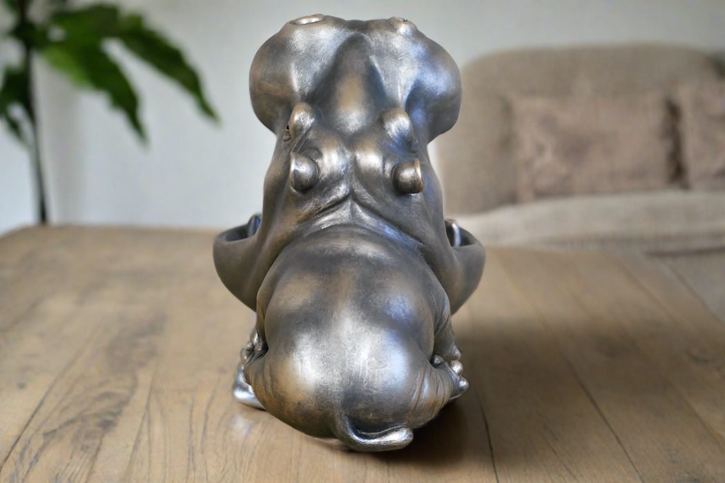 Silver Hungry Hippo Decorative Bowl