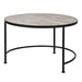 L Bamboo Round Table – Iron Frame with Paper and Glass Top