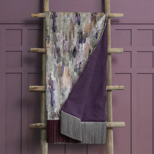 Azima Printed Throw, Abstract, Purple, Morganite