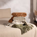 Beni White Throw, Check, Natural, Black