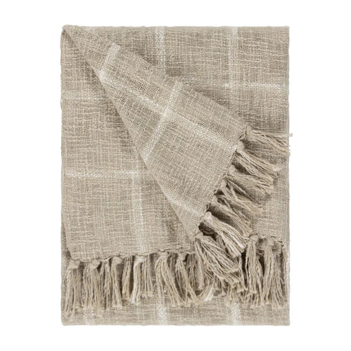 Beni Throw, Check, Beige, Natural ( Due Back In 05/05/2025 )