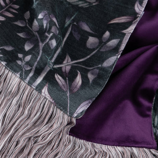 Bennu Printed Throw, Botanical, Purple, Amethyst