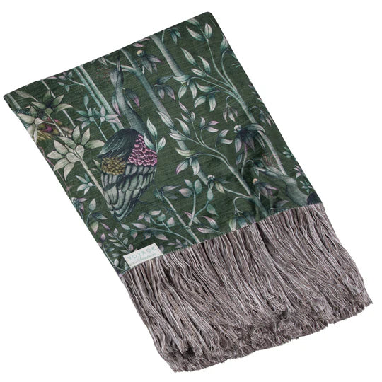 Bennu Printed Throw, Botanical, Green, Eden