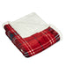 Blake Check Fleece Throw, Stripe, Red