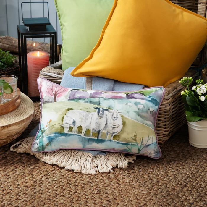 Waterproof Outdoor Cushion, Buttermere Design, Multicolour