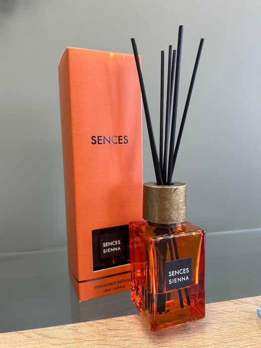 Sences Sienna Mini Reed Diffuser - 120ml - Oud & Rose Fragrance