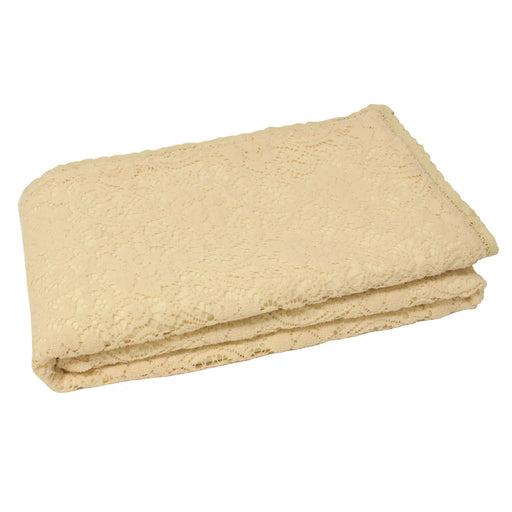 Calissa Lace Throw, Plain, Cream 