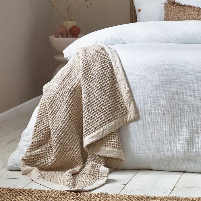 Canopy Oversized Throw, Stripe, Beige, Natural