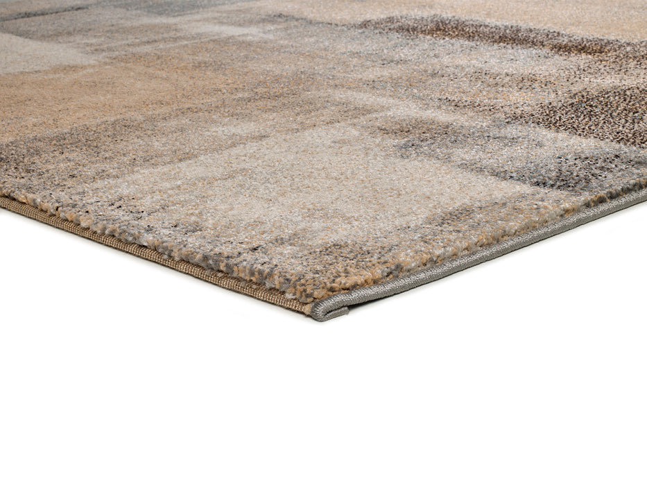 Modern Beige & Grey Abstract Living Room Rug