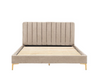 Kensington Creamy Beige Velvet Upholstered King Size Bedstead