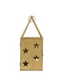 Antique Gold Lantern with Star Cut-Out Design Large